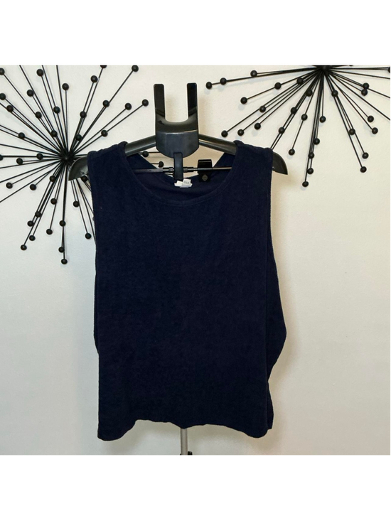 a-new-day Tops - A New Day Navy Terry Sleeveless Tank Top 4X
